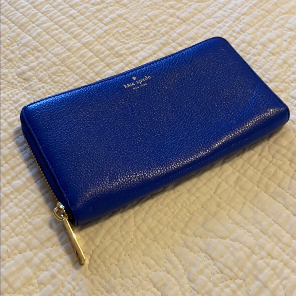 Kate Spade Blue Leather Wallet